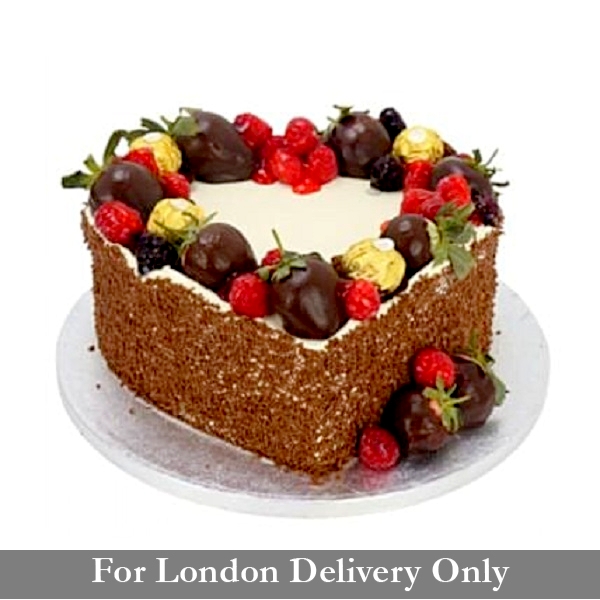 Online hearts desire red roses n butter scotch cake to Bangalore, Express  Delivery - redblooms