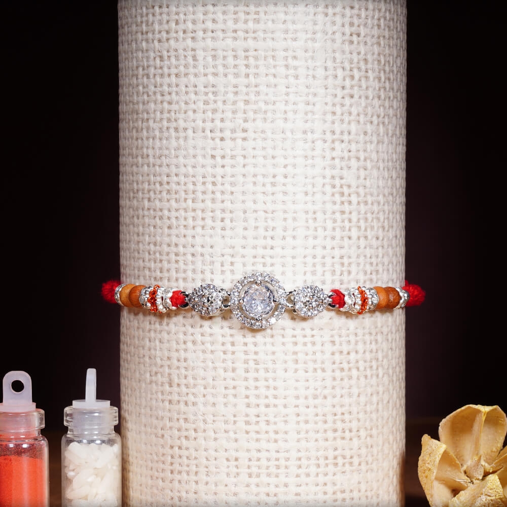 Stunning American Diamond Rakhi