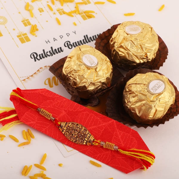 One Rakhi & Ferrero Rocher