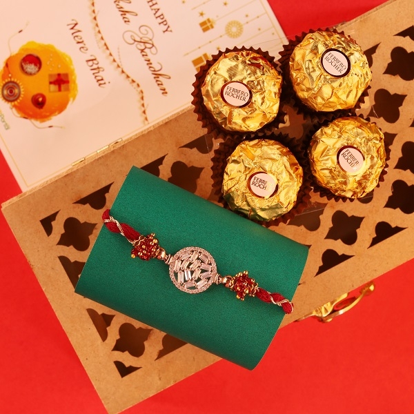 Desginer Rakhi with Ferrero