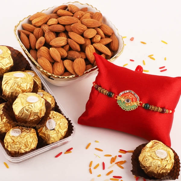 Dual Color Rakhi, Almond and Ferrero Rocher