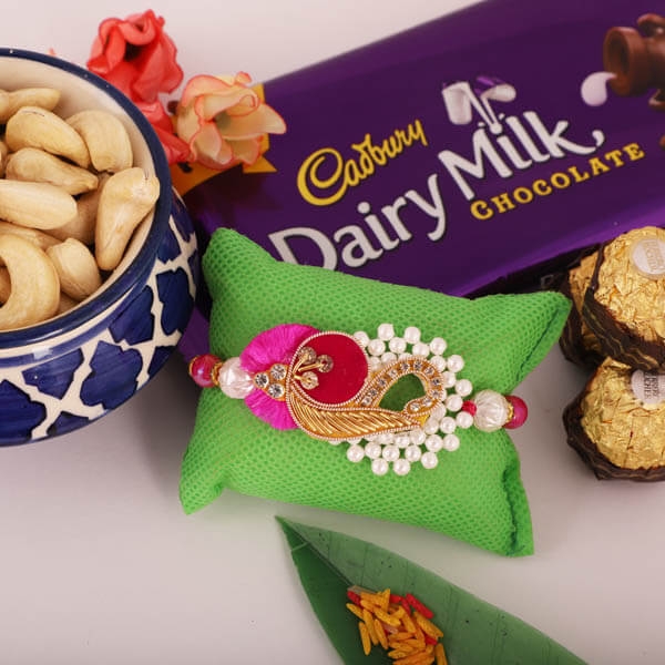 Rakhi with Trio of Ferrero, Cashew and Cadbury