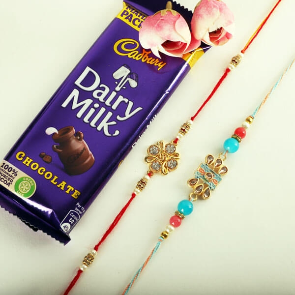 Delicate Rakhis and Cadbury Bar