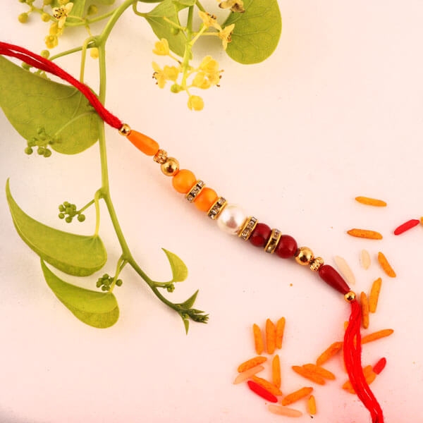 Lovely Orange Rakhi