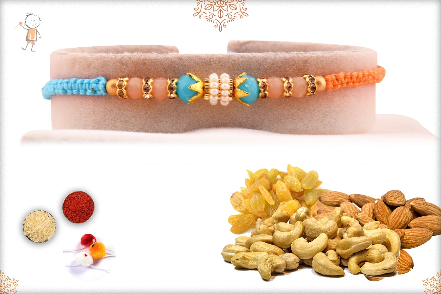 Rakhi With Badam-Kaju-Kismis