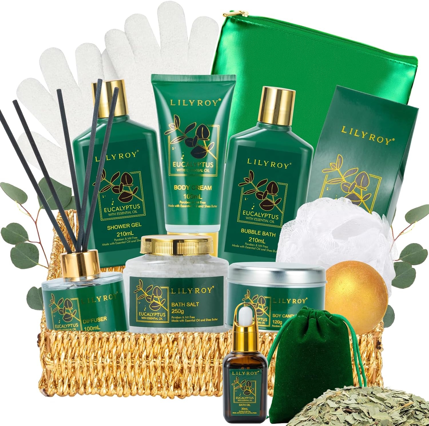 Unisex Eucalyptus Spa Bath Gift Set