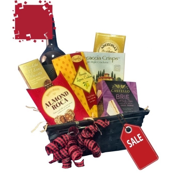 Red Wine & Cheese Basket