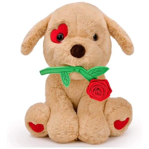 Valentines Day Plush Toy Light Brown