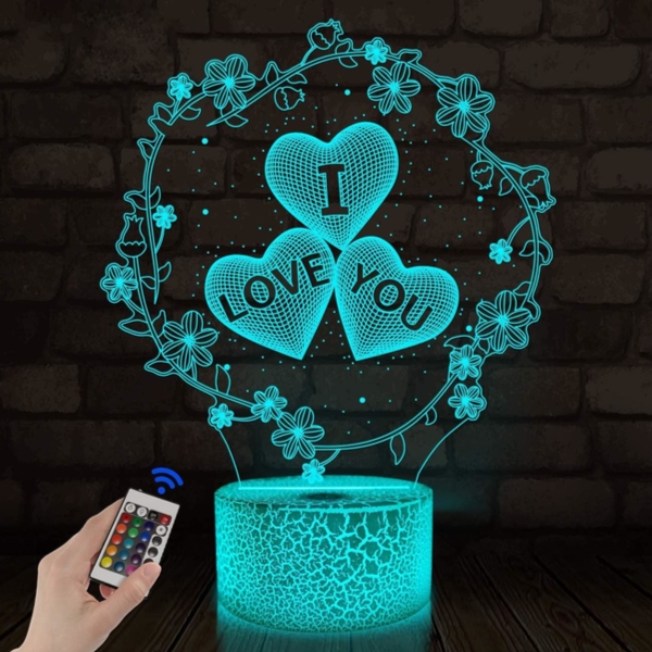 Lover 3D Illusion Night Light