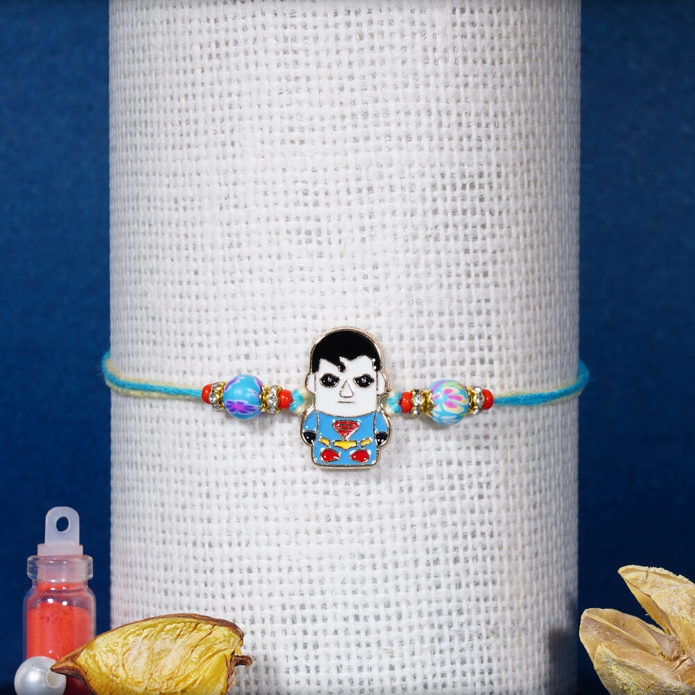 Metalic Superman Kids Rakhi