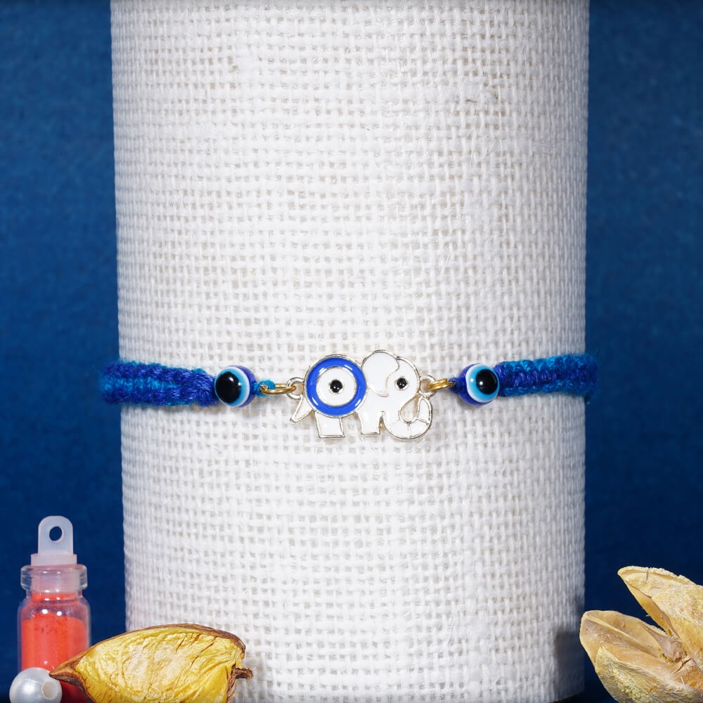 Cute Evil Eye Elephant Rakhi