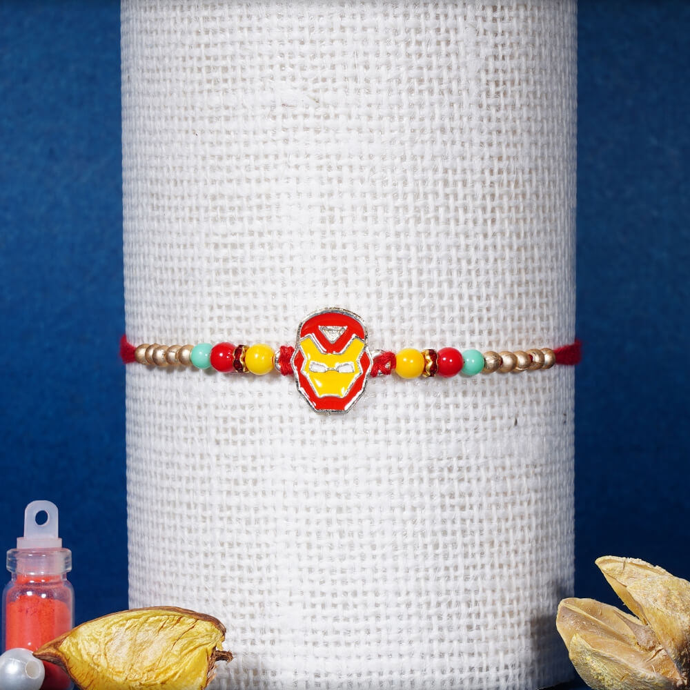 Metalic Iron Man Kids Rakhi