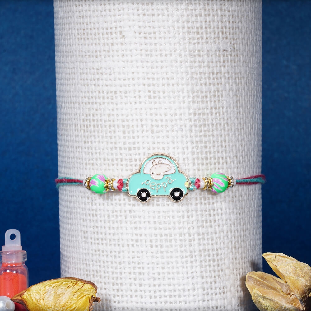 Peppa Pig with Car Kids Rakhi