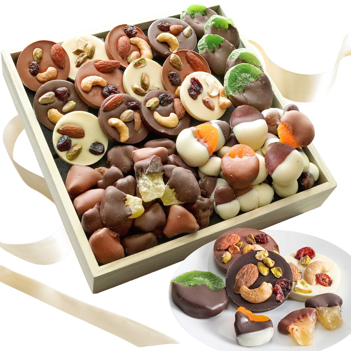 Chocolate Covered Dried Fruit and Mendiant Gift 