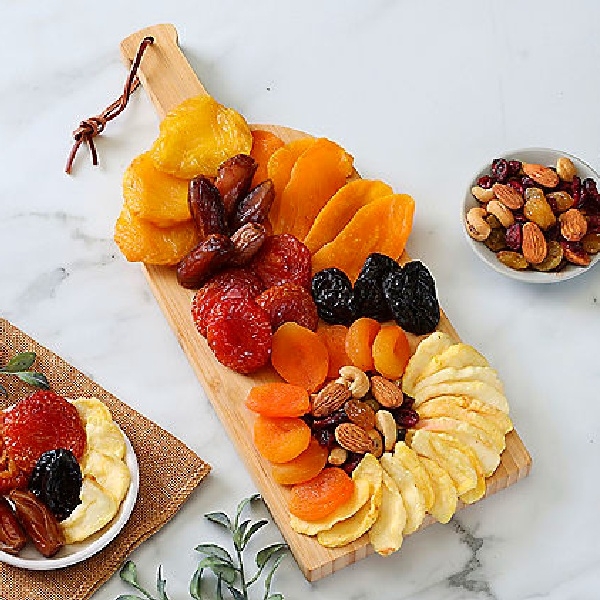 Dried Fruit and Nuts - Wine Bottle Cutting Board