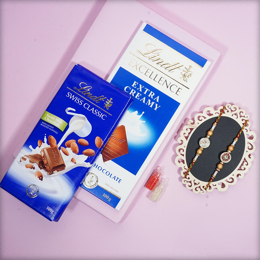 Lindt Chocolate Rakhi Combo