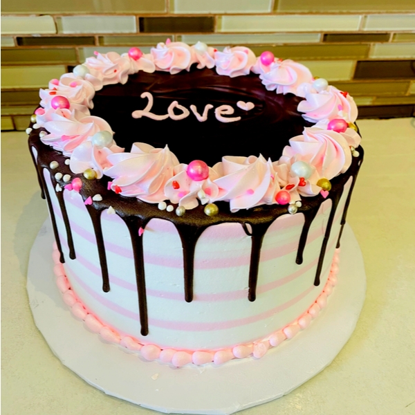 Pink Valentine Cake