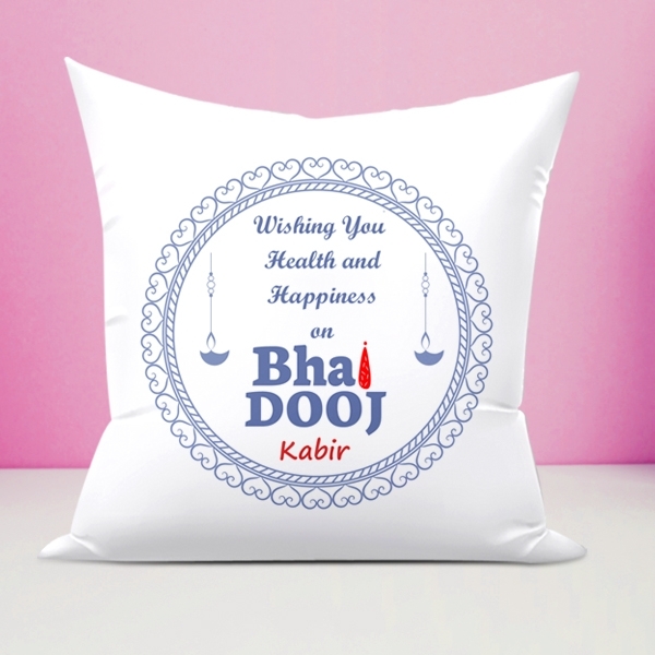 Bhaidooj Wishes Cushion