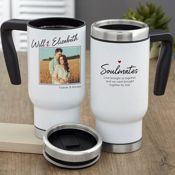 Soulmates Romantic Photo Commuter Travel Mug 