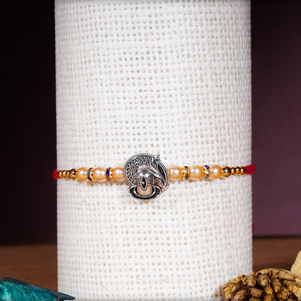 Mahadev with Pearls Rakhi