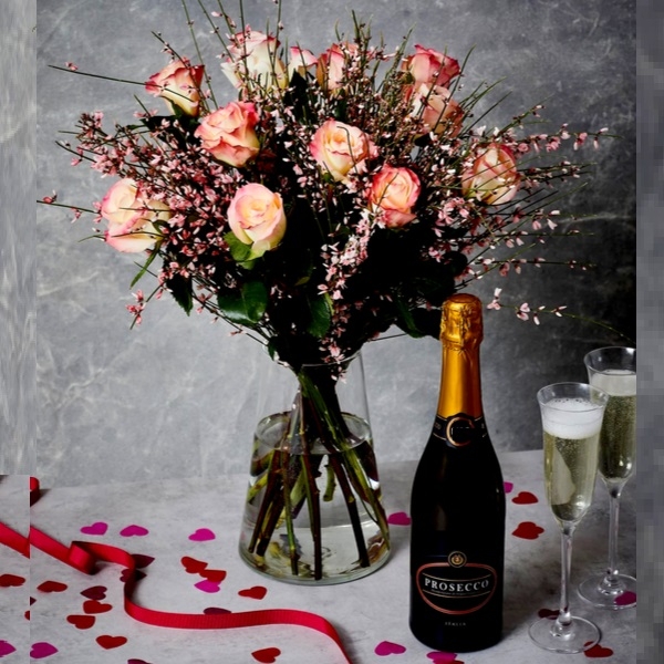 Pink Roses & Prosecco Bundle