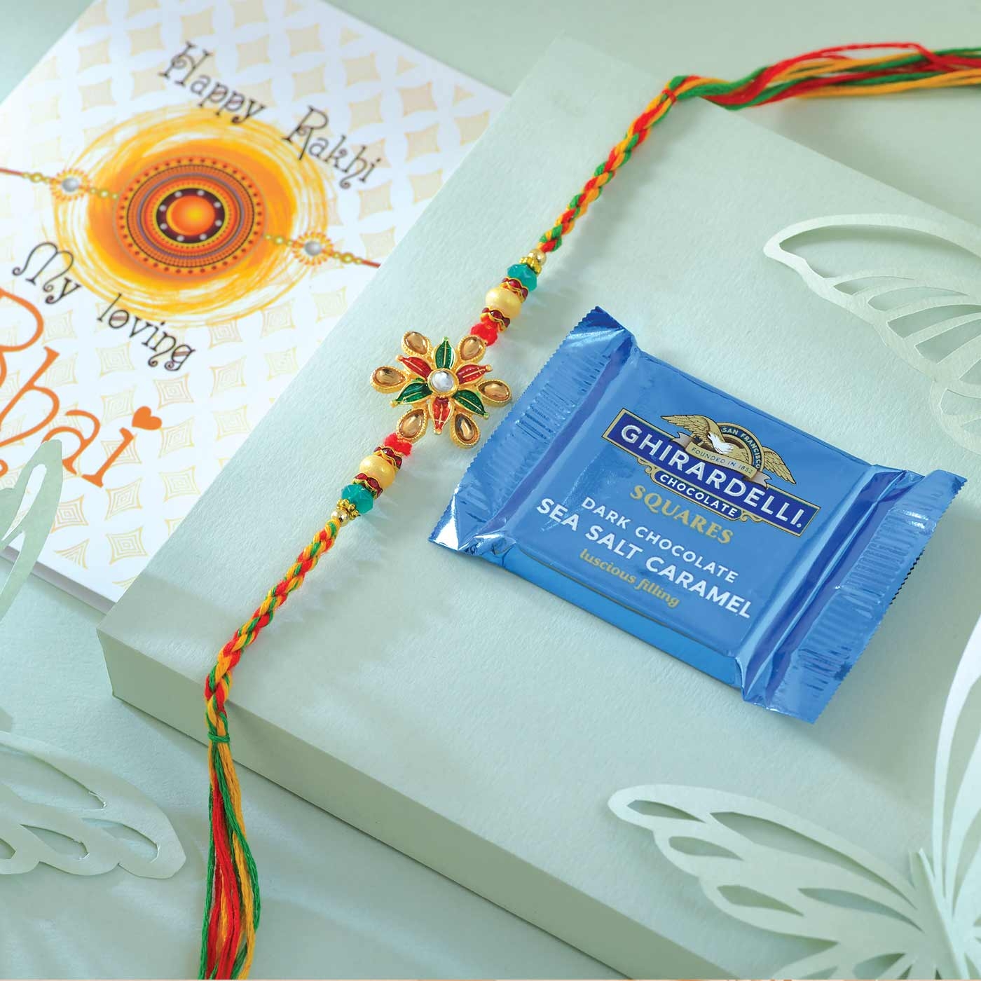 Cute Rakhi with Ghirardelli