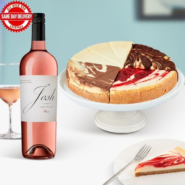 Rose Wine and Cheesecake Sampler