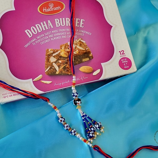 Dodha Barfi with Blue Lumba Set