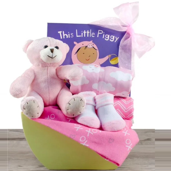 Bedtime Pink Gift Basket