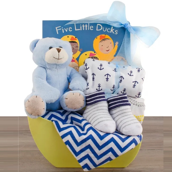 Bedtime Blue Gift Basket