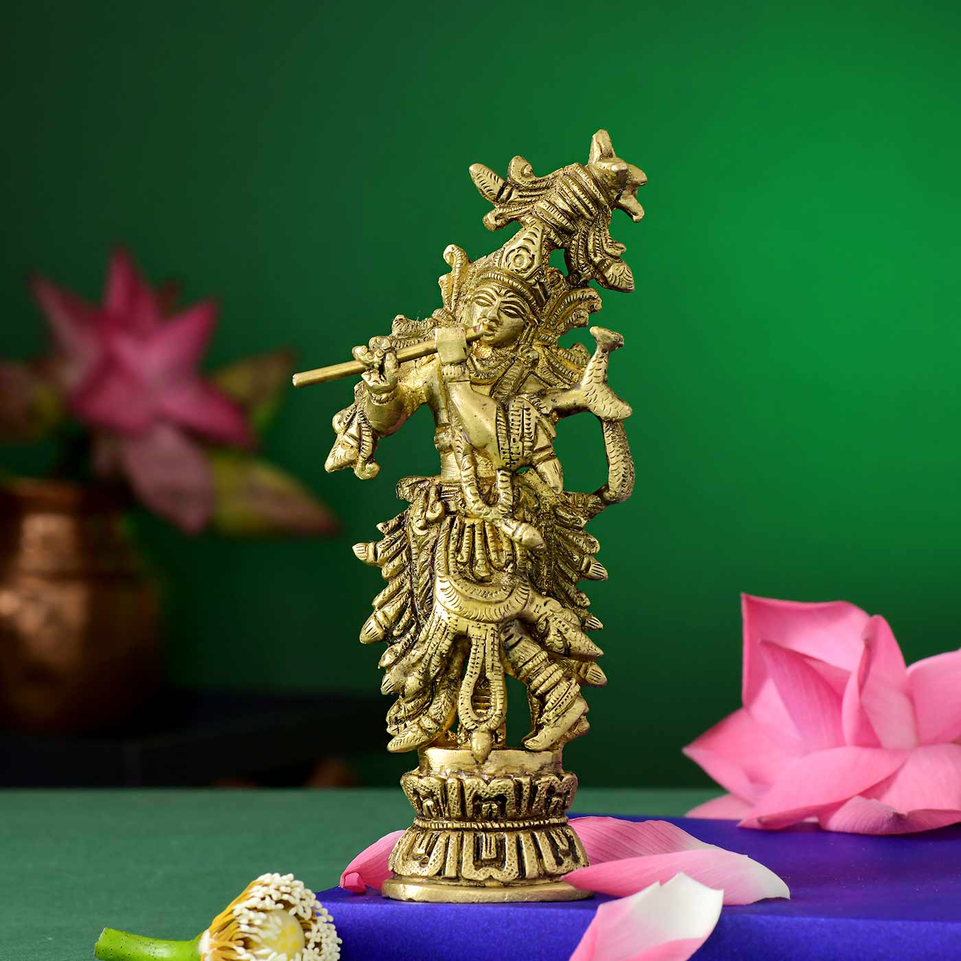 Brass Krishna Idol