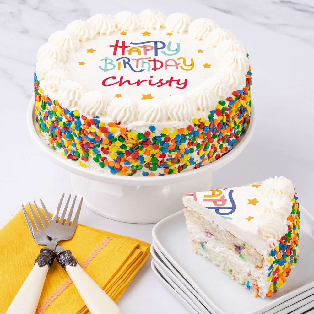 Personalized Happy Birthday Cake