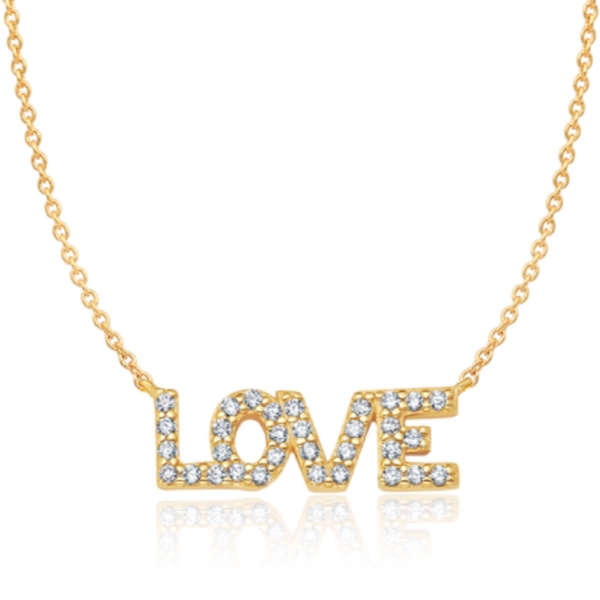 Pave Love Necklace