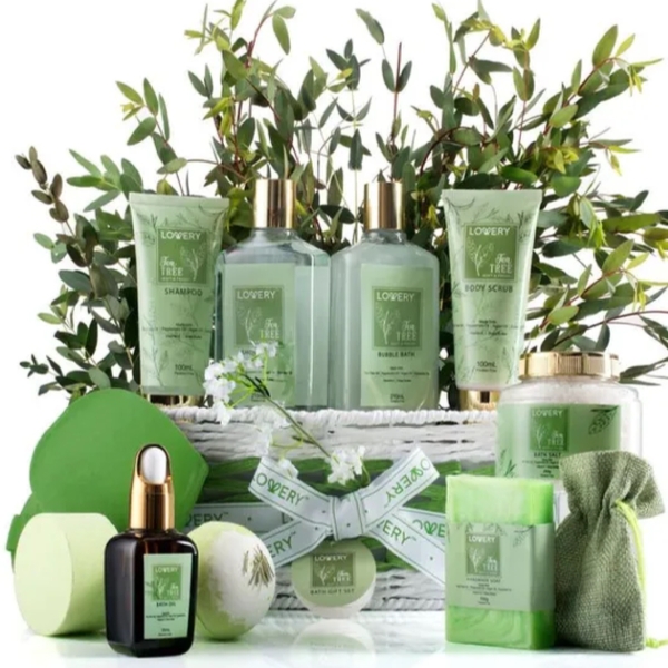 Tea Tree Home Spa Basket Set