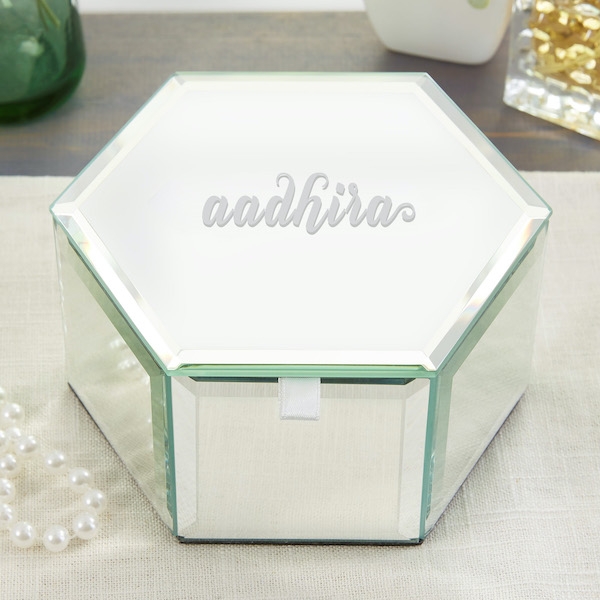 Personalized Mirrored Jewelry Box