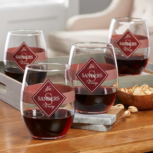 Family Winery Personalized Wine Glass Collection