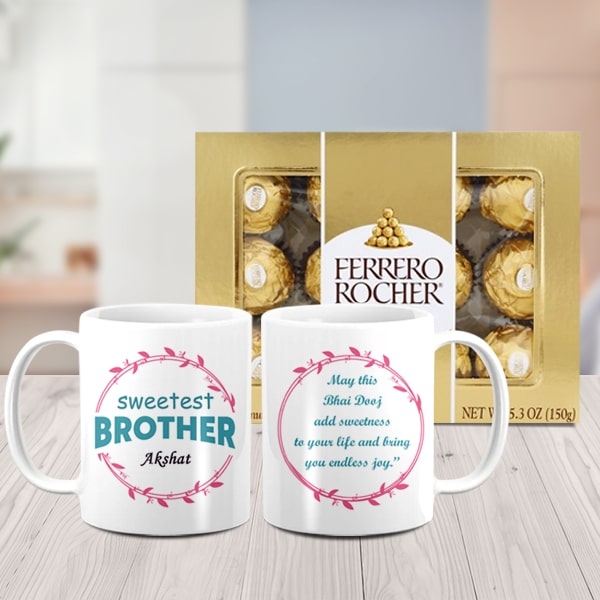 Bhaidooj Mug with Ferrero