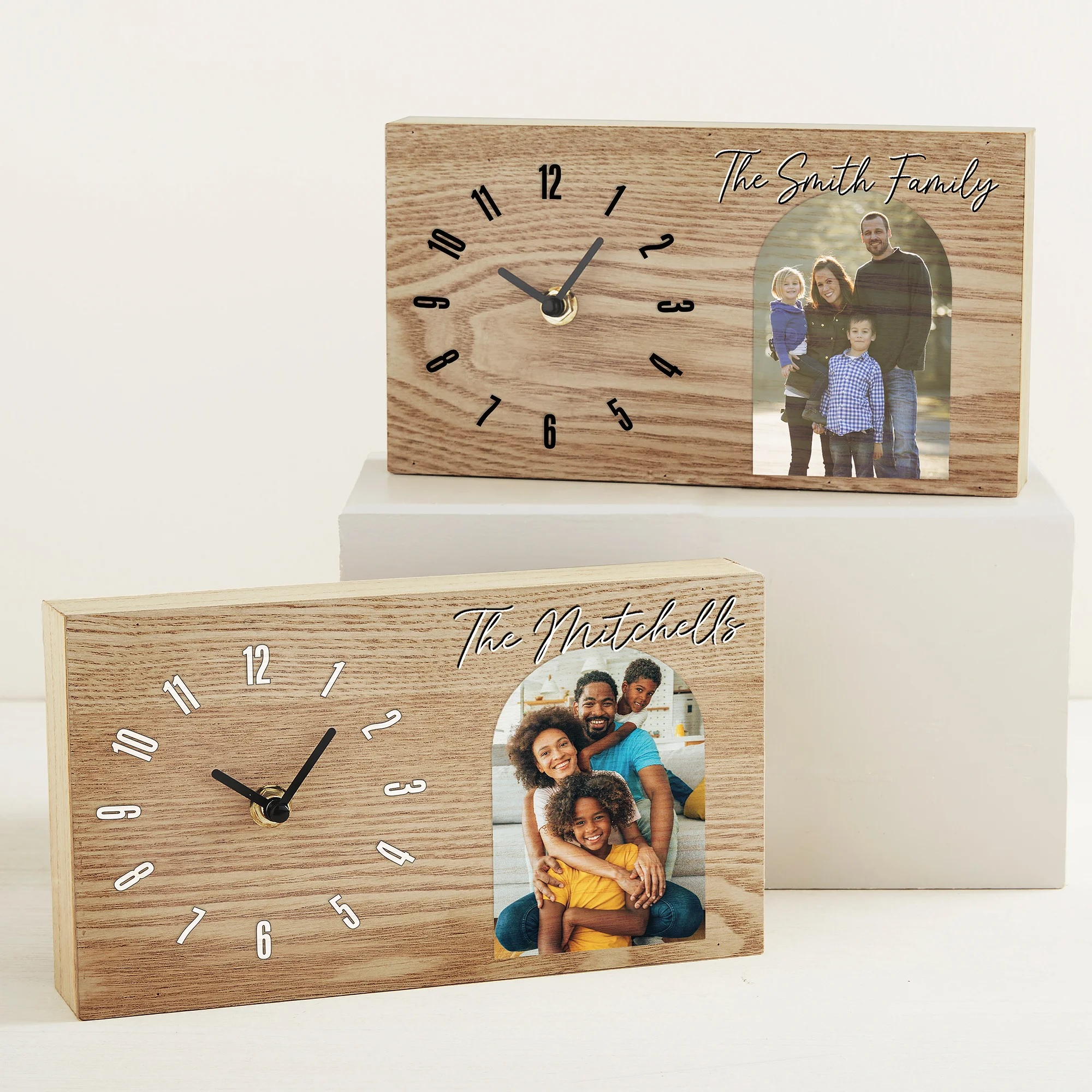 Timeless Memories Personalized Photo Wooden Clock