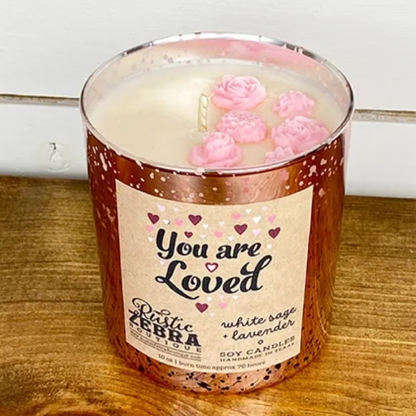 You Are Loved Valentine Candle