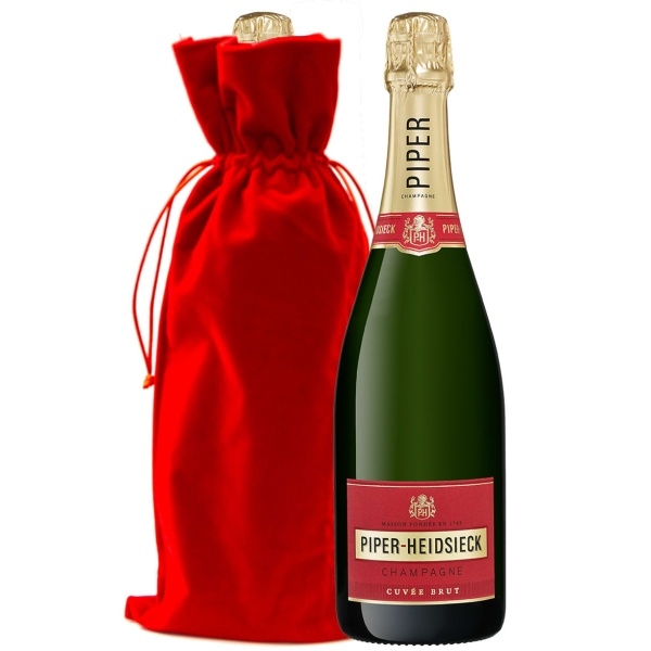 Piper-Heidsieck Cuvee Brut with Red Velvet Gift Bag