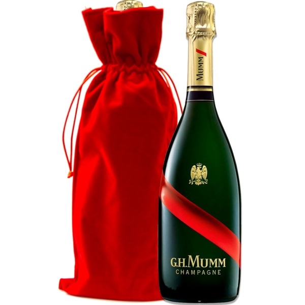 G.H. Mumm Brut Grand Cordon with Red Velvet Gift Bag